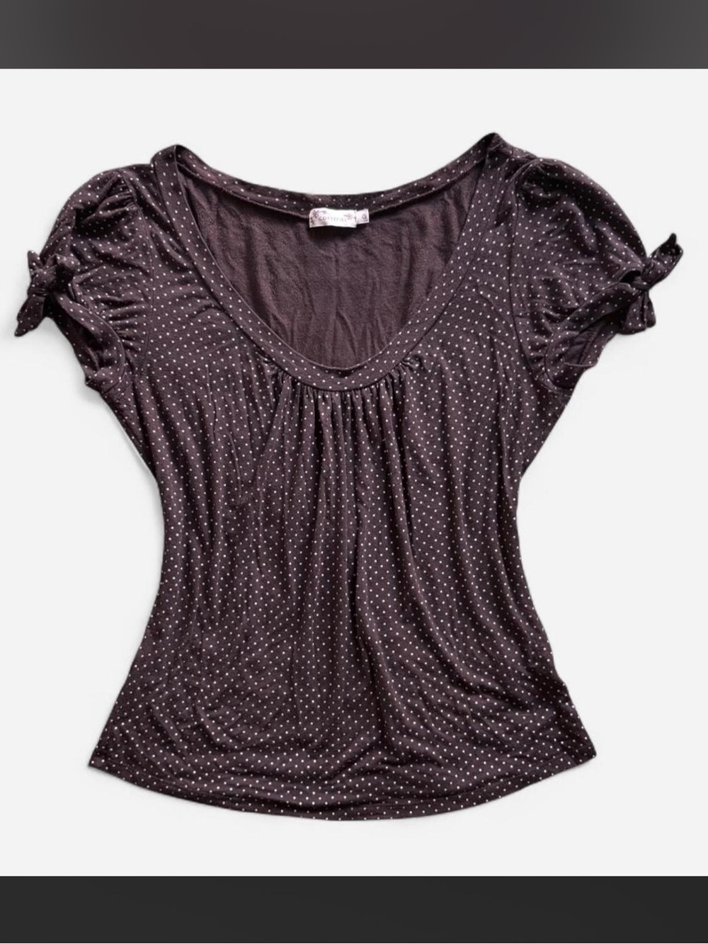 Vintage Brown Polka Dot Top <3